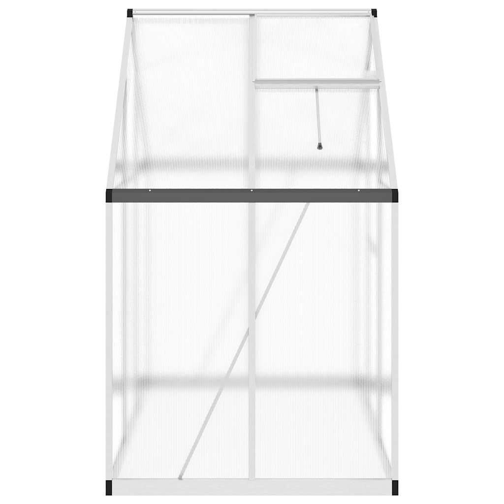 vidaXL Szklarnia z ramą podstawy, srebrna, 169x114x195 cm, aluminium