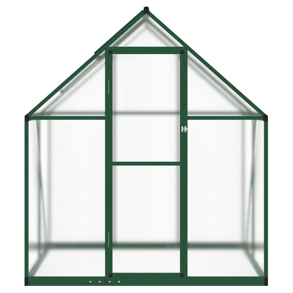 vidaXL Szklarnia z ramą podstawy, zielona, 169x114x195 cm, aluminium