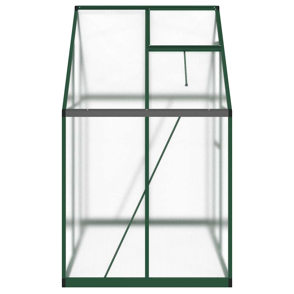 vidaXL Szklarnia z ramą podstawy, zielona, 169x114x195 cm, aluminium