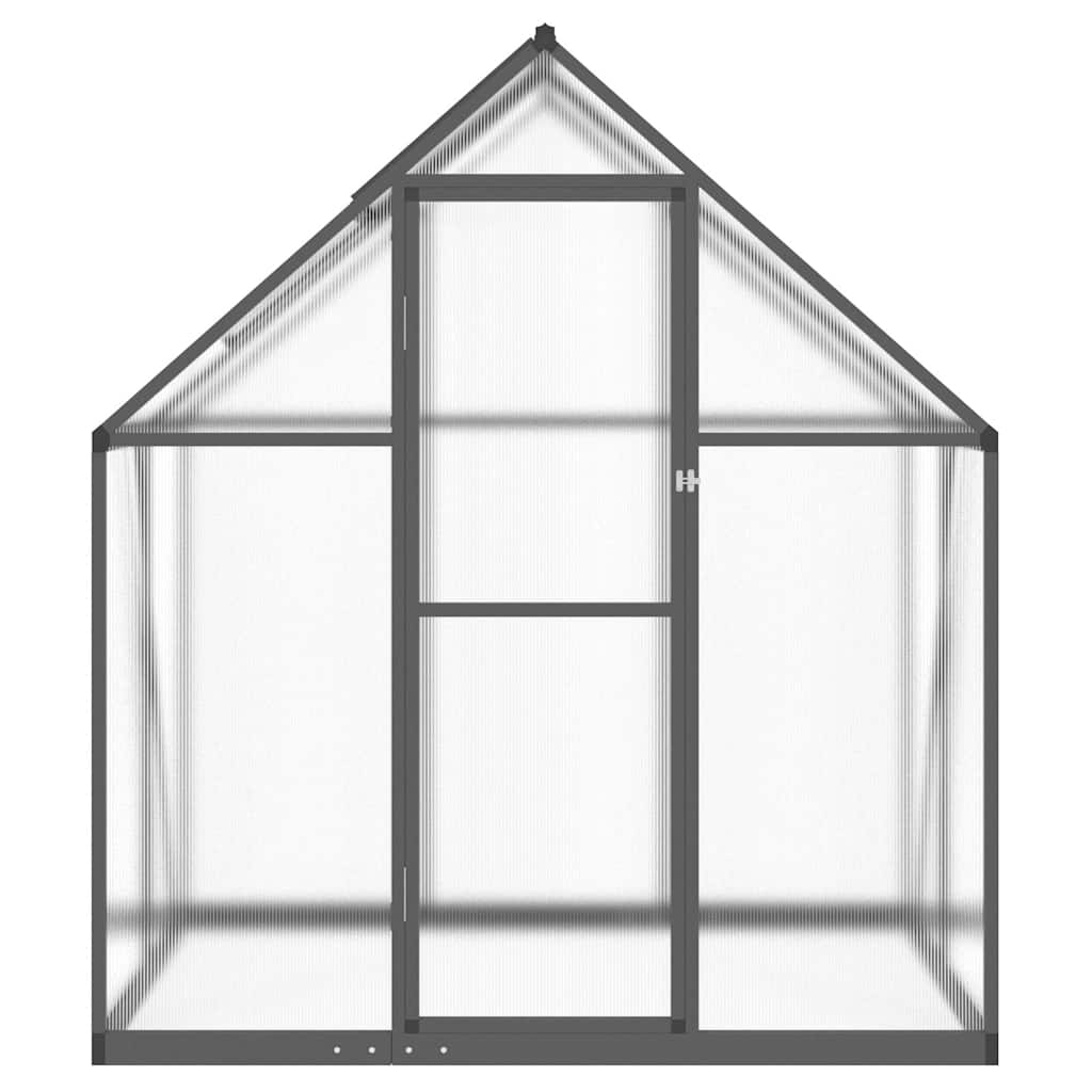 vidaXL Szklarnia z ramą podstawy, antracyt, 169x114x195 cm, aluminium