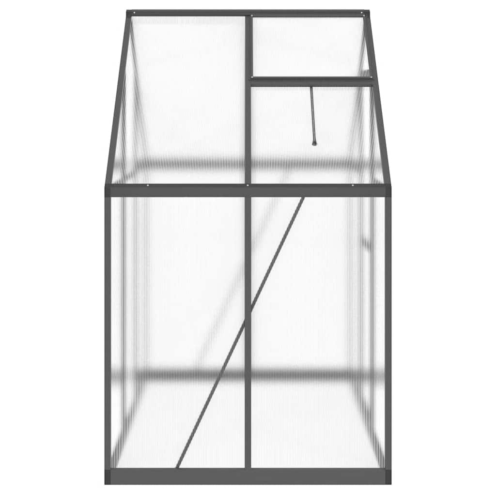 vidaXL Szklarnia z ramą podstawy, antracyt, 169x114x195 cm, aluminium