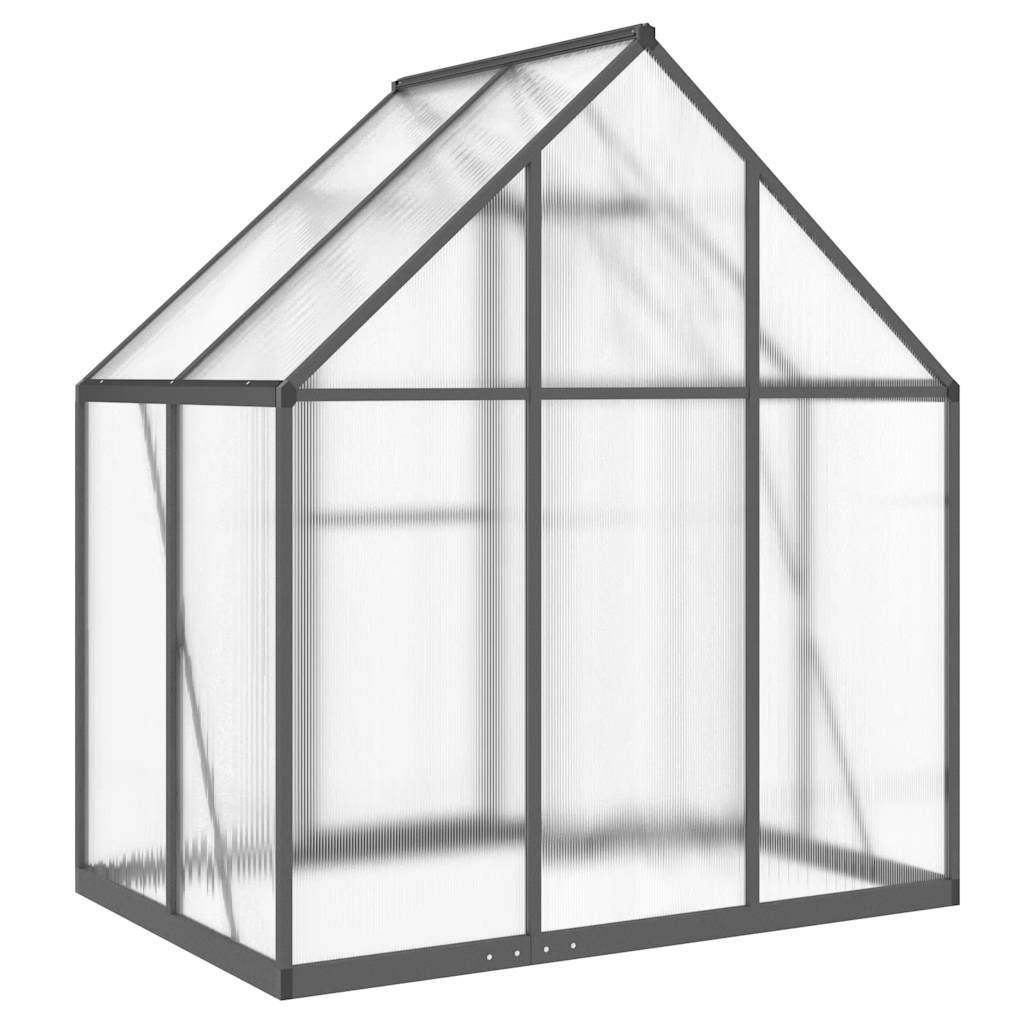 vidaXL Szklarnia z ramą podstawy, antracyt, 169x114x195 cm, aluminium