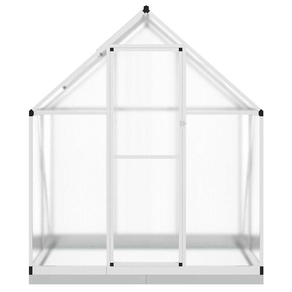 vidaXL Szklarnia z ramą podstawy, srebrna, 169x114x202 cm, aluminium
