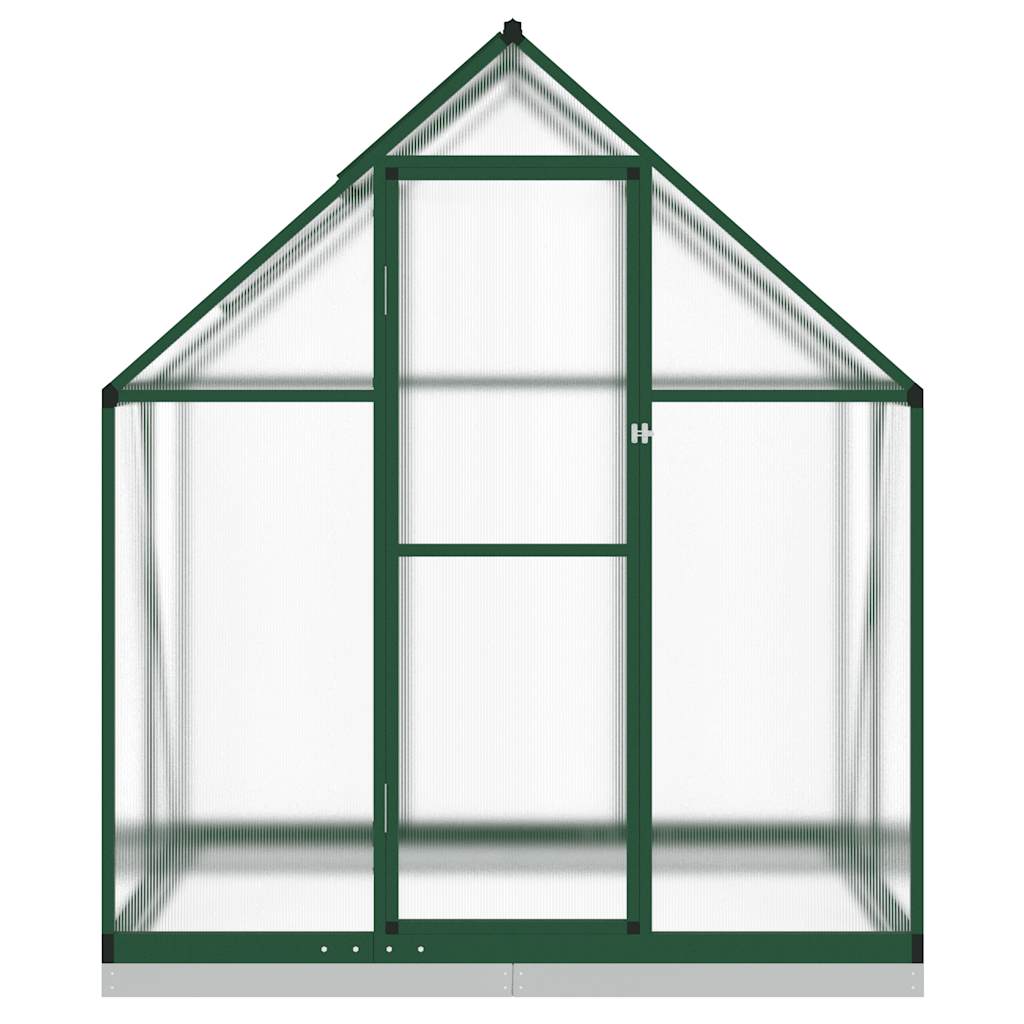 vidaXL Szklarnia z ramą podstawy, zielona, 169x114x202 cm, aluminium