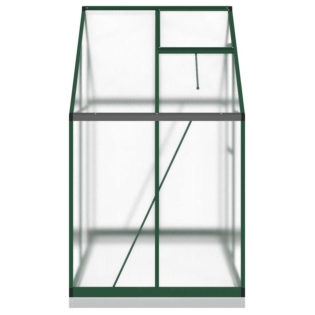vidaXL Szklarnia z ramą podstawy, zielona, 169x114x202 cm, aluminium