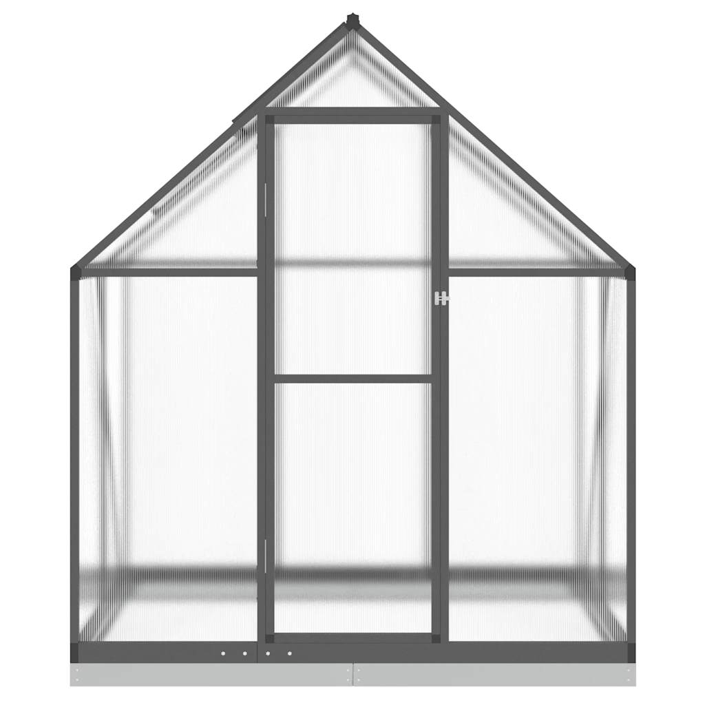 vidaXL Szklarnia z ramą podstawy, antracyt, 169x114x202 cm, aluminium