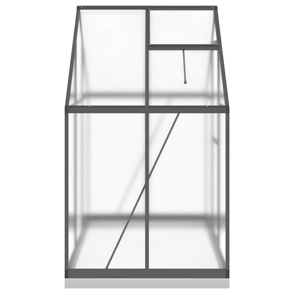 vidaXL Szklarnia z ramą podstawy, antracyt, 169x114x202 cm, aluminium