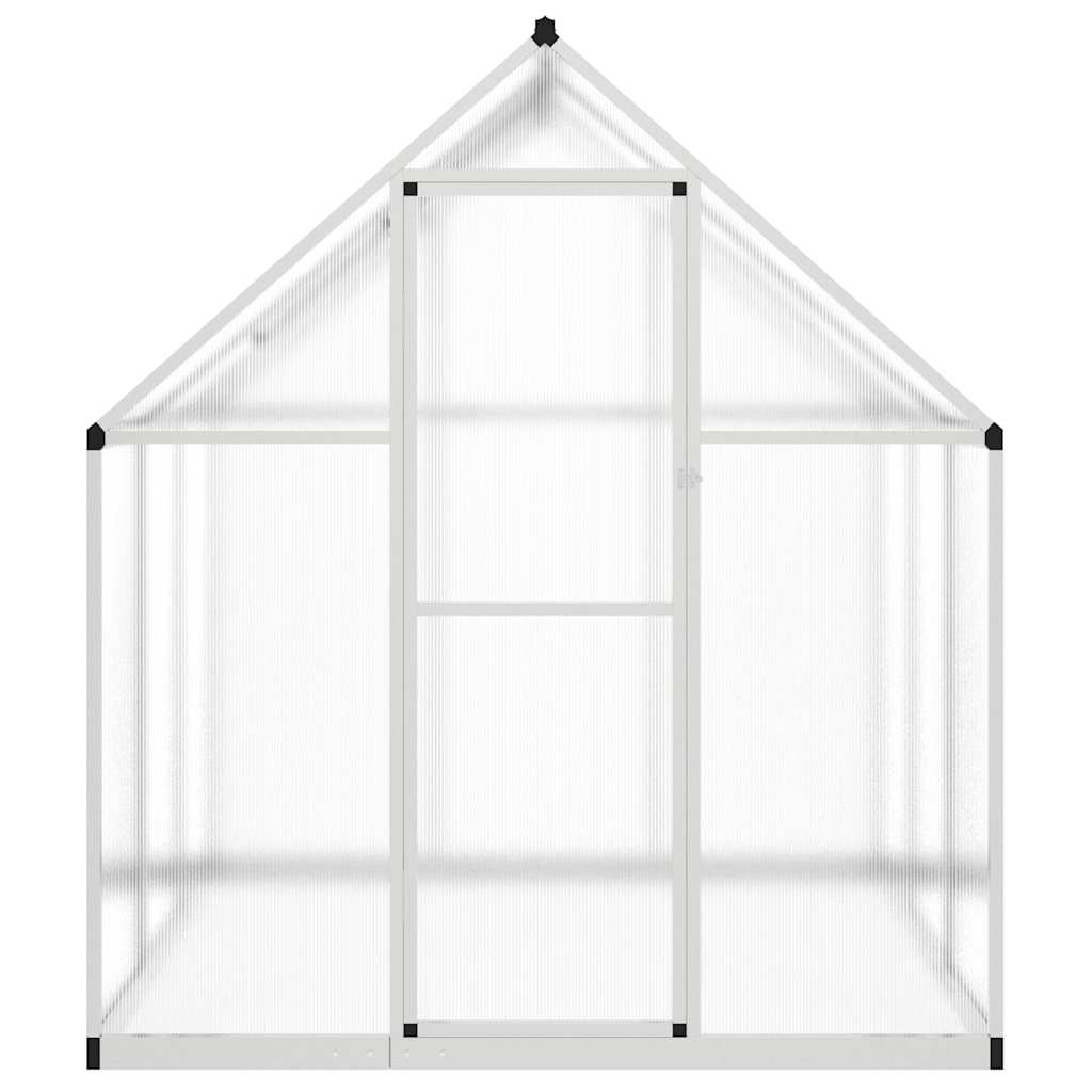 vidaXL Szklarnia z ramą podstawy, srebrna, 169x169x195 cm, aluminium