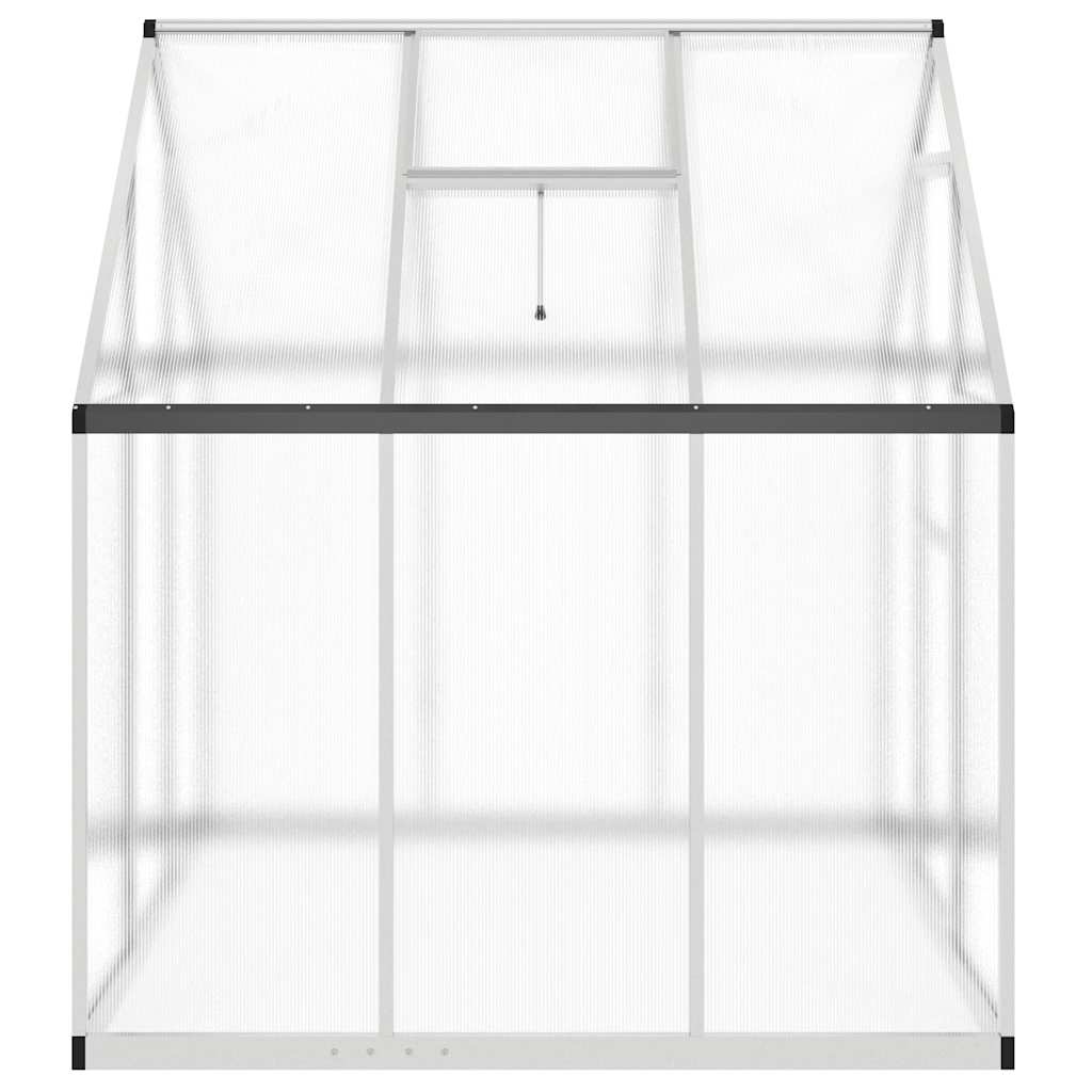 vidaXL Szklarnia z ramą podstawy, srebrna, 169x169x195 cm, aluminium