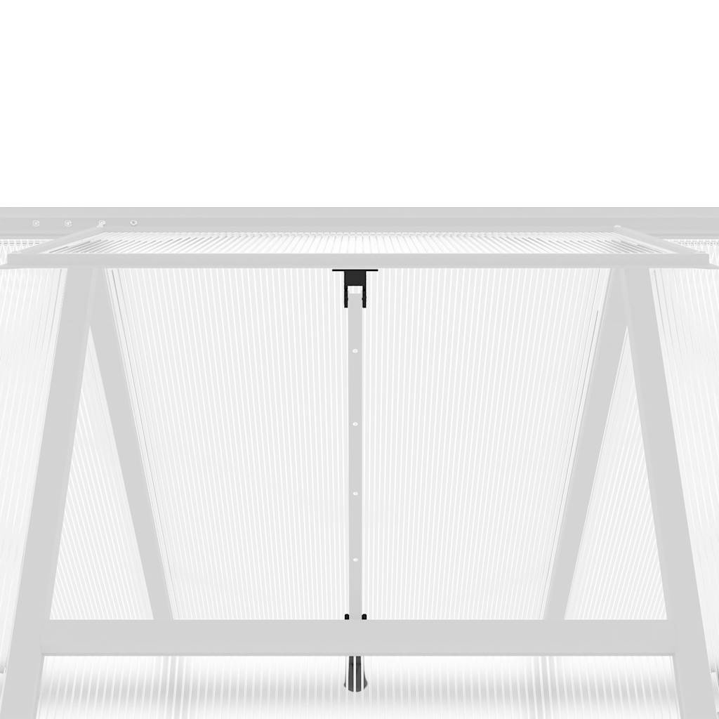 vidaXL Szklarnia z ramą podstawy, srebrna, 169x169x195 cm, aluminium