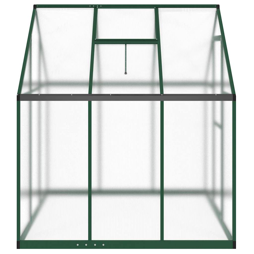 vidaXL Szklarnia z ramą podstawy, zielona, 169x169x195 cm, aluminium