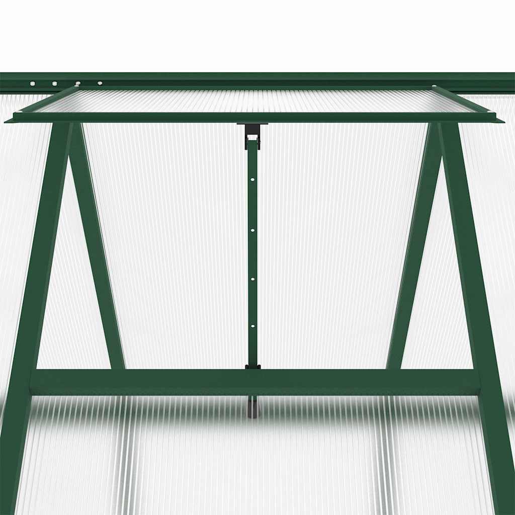 vidaXL Szklarnia z ramą podstawy, zielona, 169x169x195 cm, aluminium