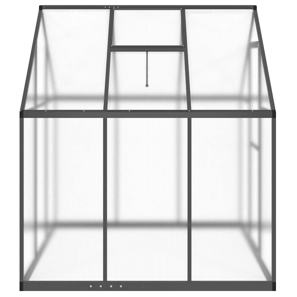 vidaXL Szklarnia z ramą podstawy, antracyt, 169x169x195 cm, aluminium
