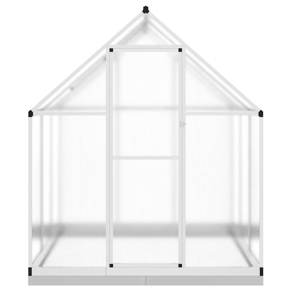 vidaXL Szklarnia z ramą podstawy, srebrna, 169x169x202 cm, aluminium