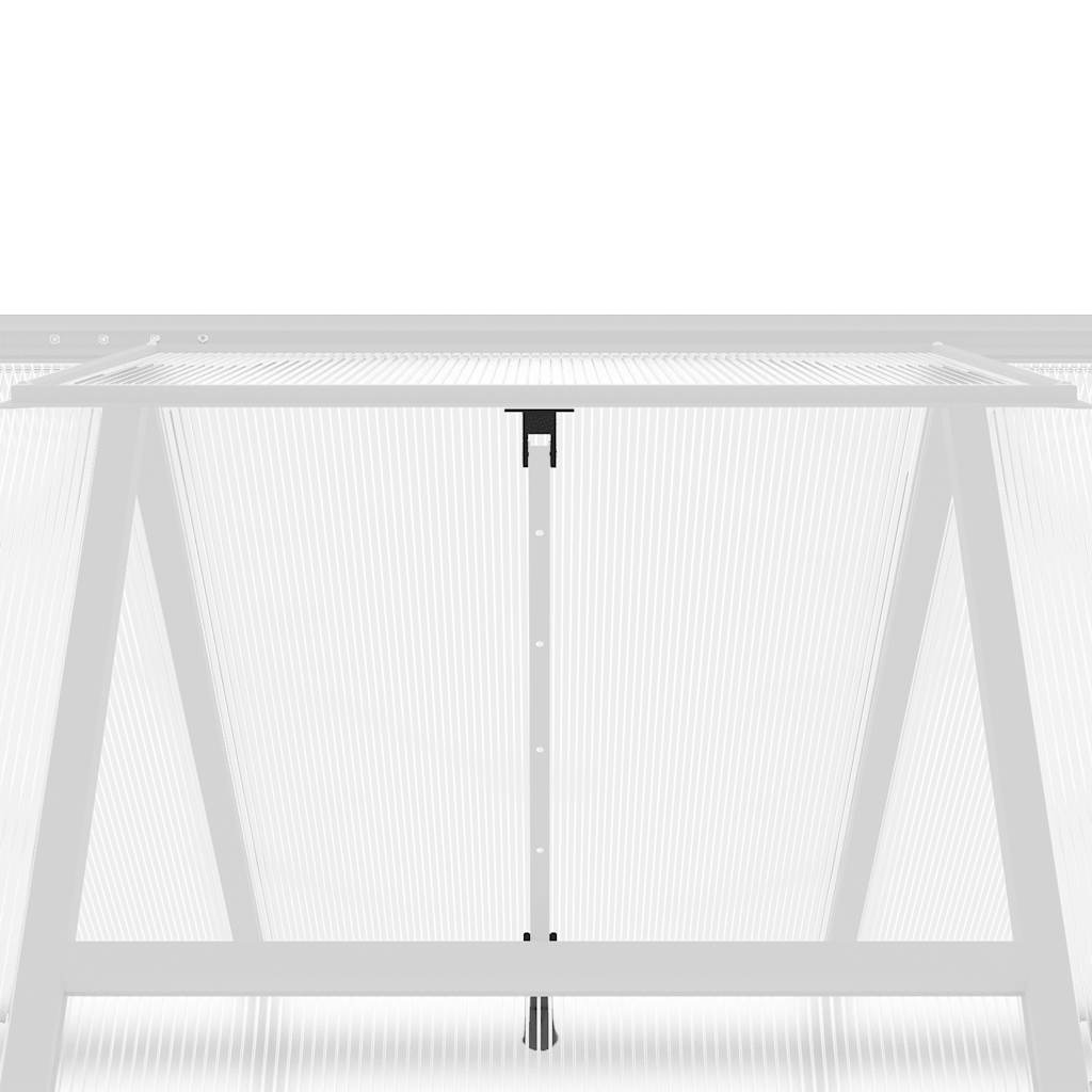 vidaXL Szklarnia z ramą podstawy, srebrna, 169x169x202 cm, aluminium
