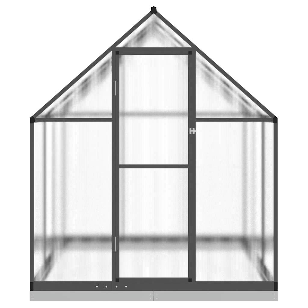 vidaXL Szklarnia z ramą podstawy, antracyt, 169x169x202 cm, aluminium