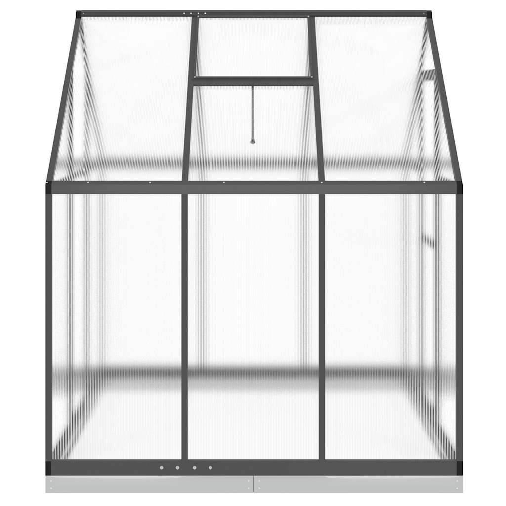 vidaXL Szklarnia z ramą podstawy, antracyt, 169x169x202 cm, aluminium