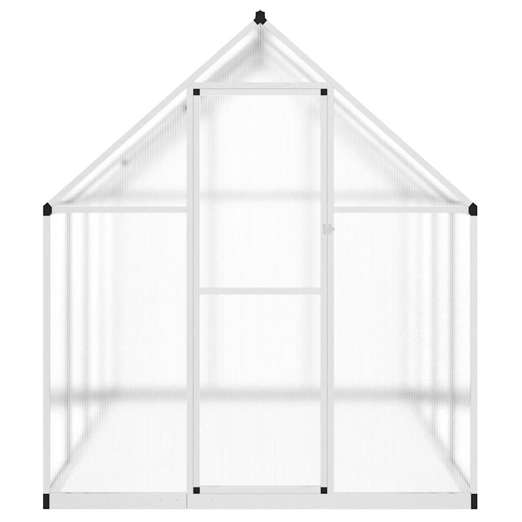 vidaXL Szklarnia z ramą podstawy, srebrna, 224x169x195 cm, aluminium