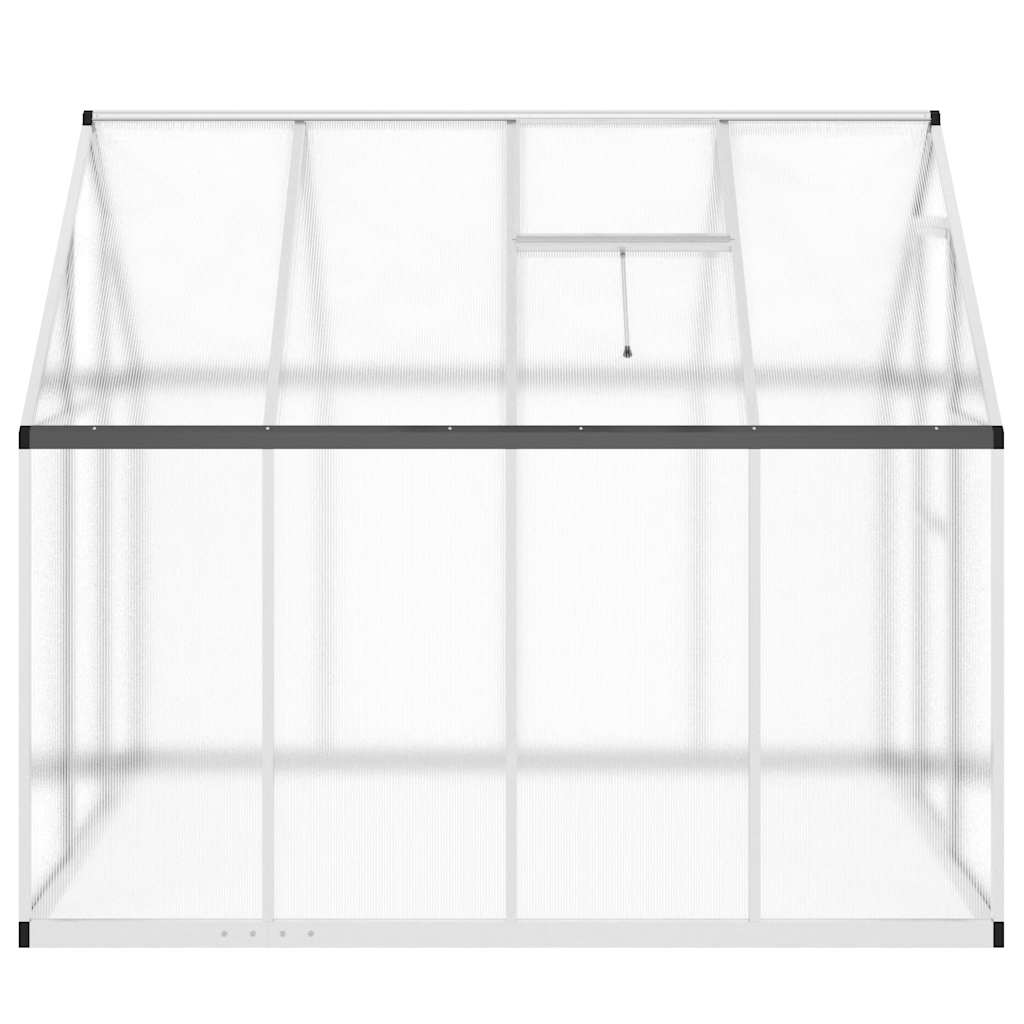 vidaXL Szklarnia z ramą podstawy, srebrna, 224x169x195 cm, aluminium