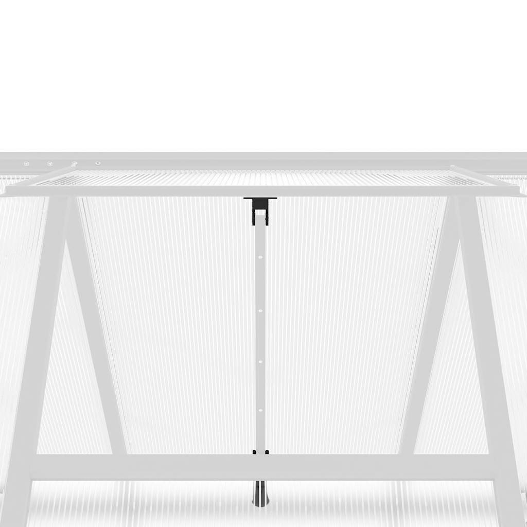 vidaXL Szklarnia z ramą podstawy, srebrna, 224x169x195 cm, aluminium