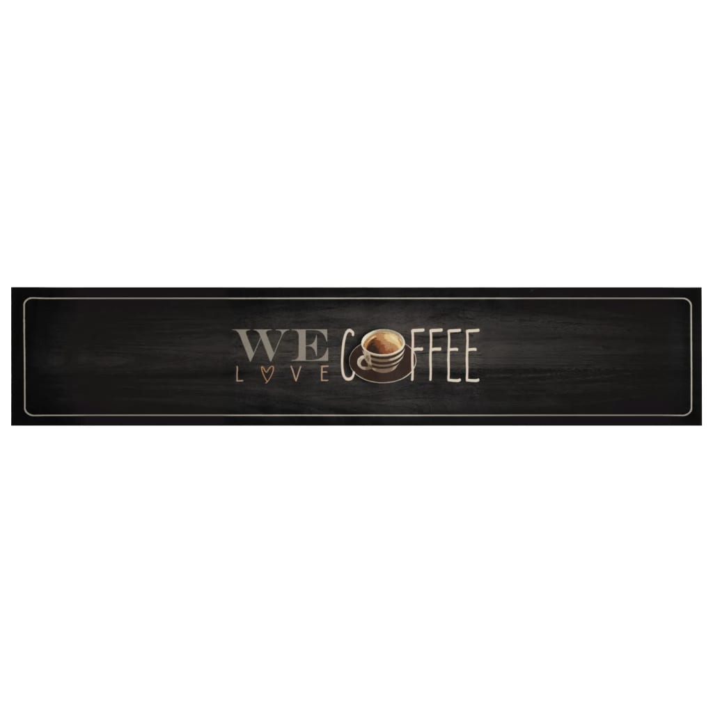 vidaXL Dywanik kuchenny z napisem Coffee, 60x300 cm, aksamitny