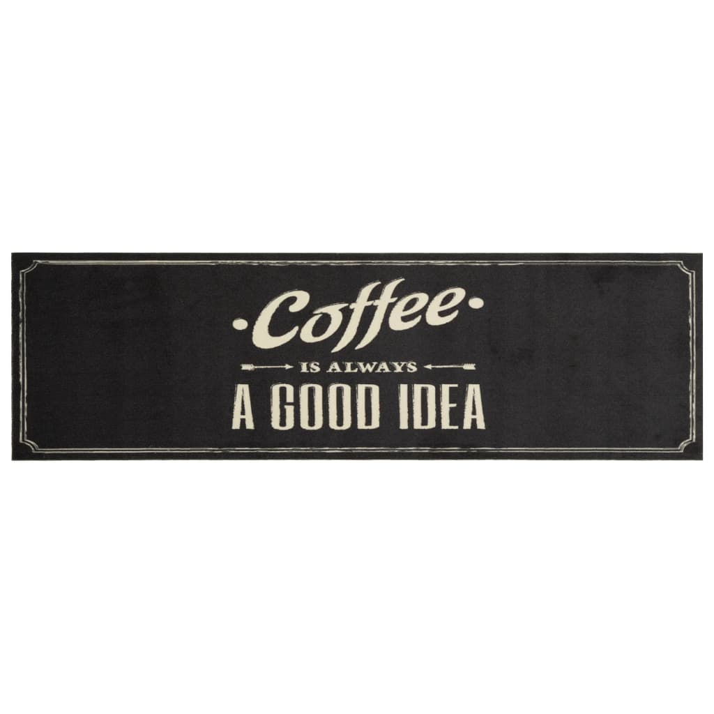 vidaXL Dywanik kuchenny z napisem Coffee, 45x150 cm, aksamitny