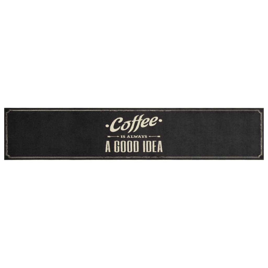 vidaXL Dywanik kuchenny z napisem Coffee, 60x300 cm, aksamitny