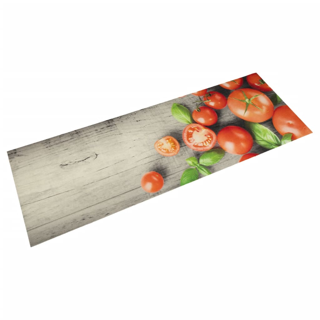vidaXL Dywanik kuchenny z motywem pomidorów, 60x180 cm, aksamitny