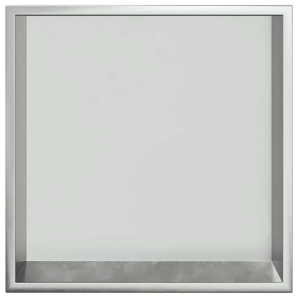 vidaXL Wnęka prysznicowa, szczotkowana, srebrna, 32x32x9 cm, stal