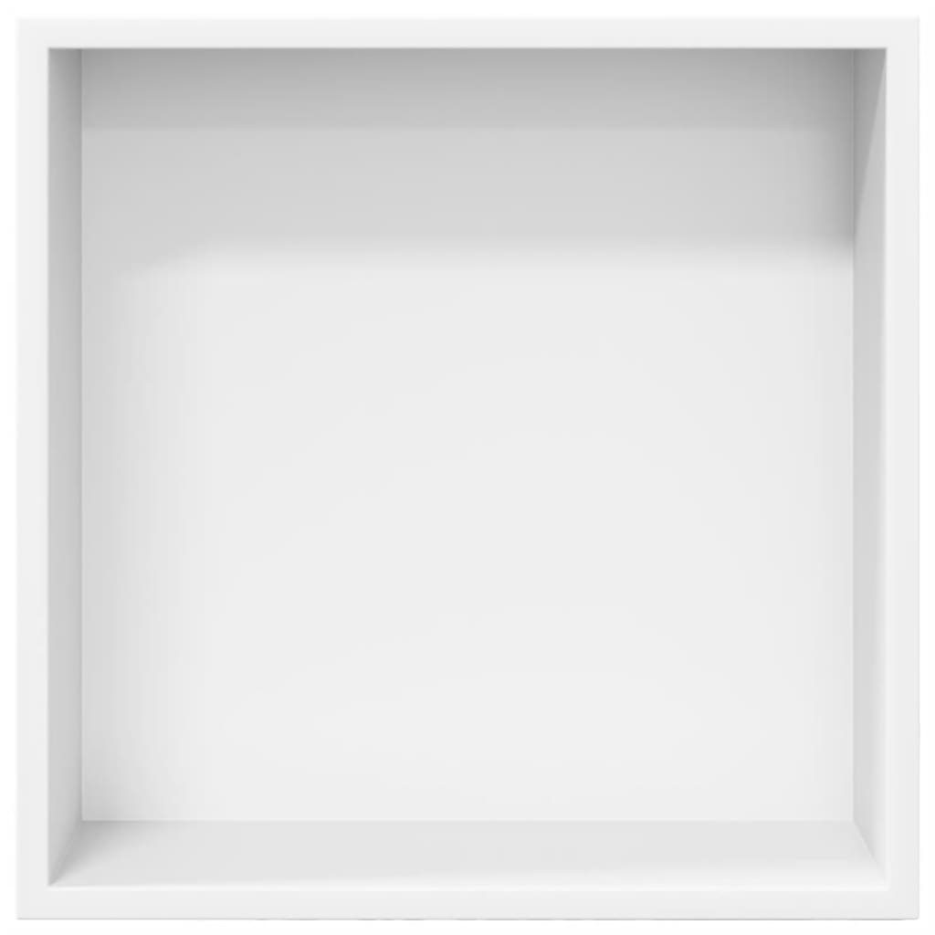 vidaXL Wnęka prysznicowa, biała matowa, 32x32x9 cm, stal nierdzewna
