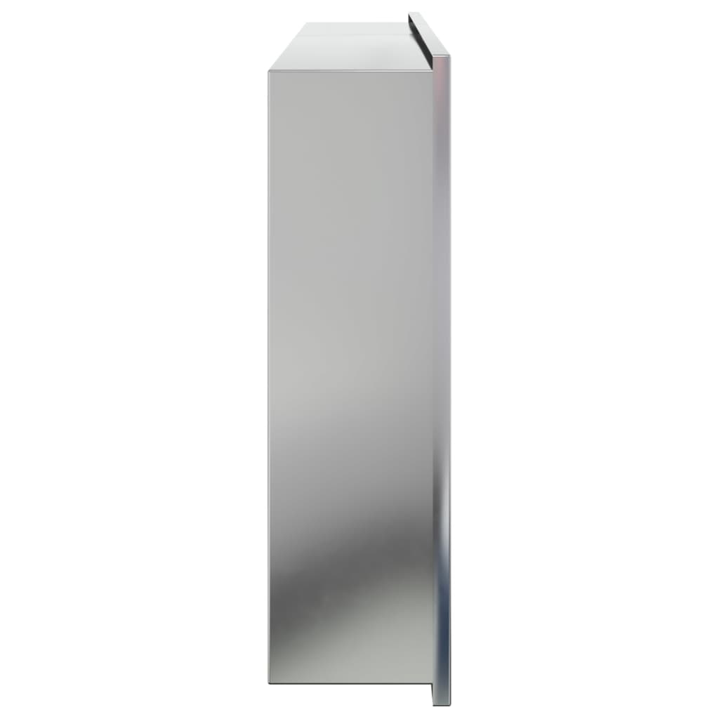 vidaXL Wnęka prysznicowa, szczotkowana, srebrna, 62x32x9 cm, stal