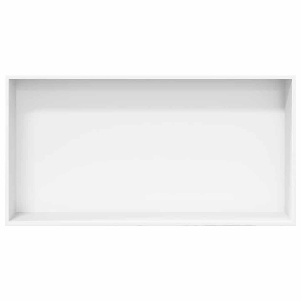 vidaXL Wnęka prysznicowa, biała matowa, 62x32x9 cm, stal nierdzewna