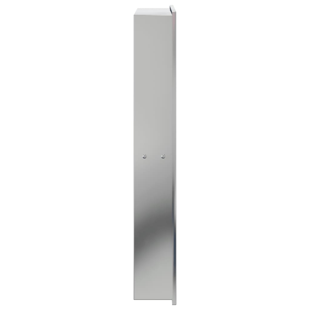 vidaXL Wnęka prysznicowa, szczotkowana, srebrna, 32x62x9 cm, stal