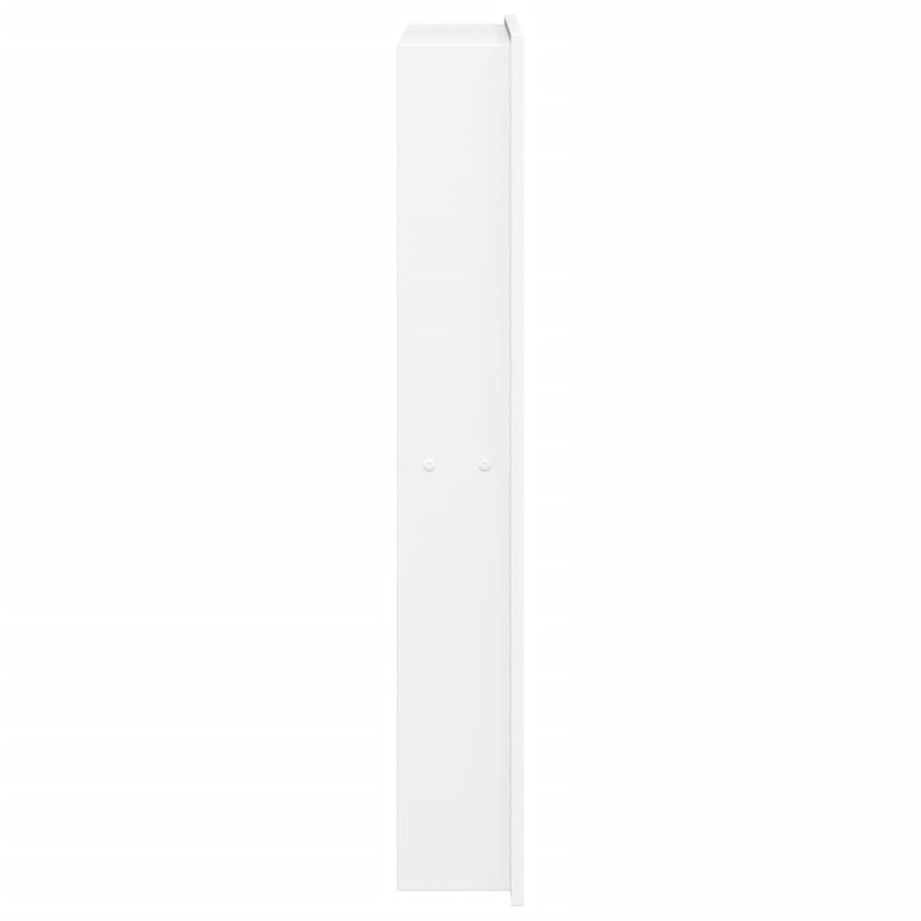 vidaXL Wnęka prysznicowa, biała matowa, 32x62x9 cm, stal nierdzewna