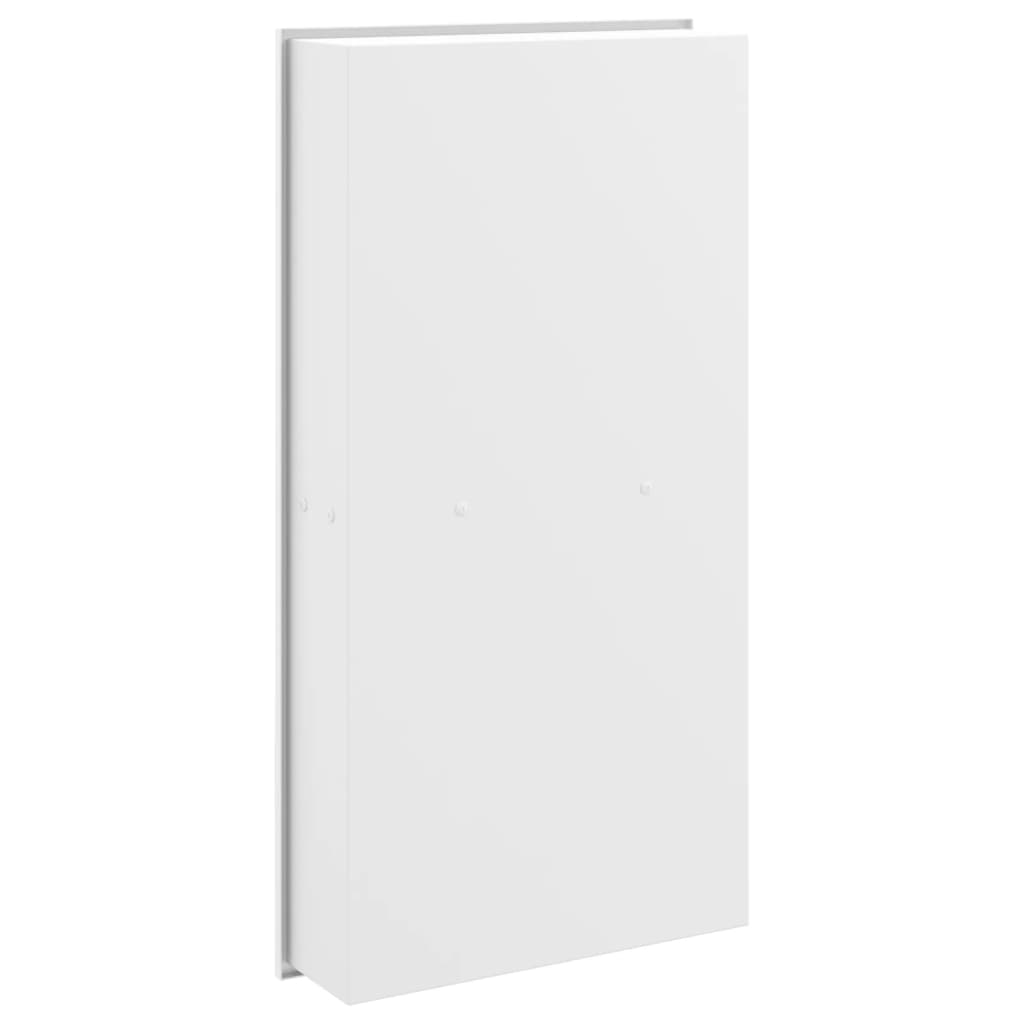 vidaXL Wnęka prysznicowa, biała matowa, 32x62x9 cm, stal nierdzewna