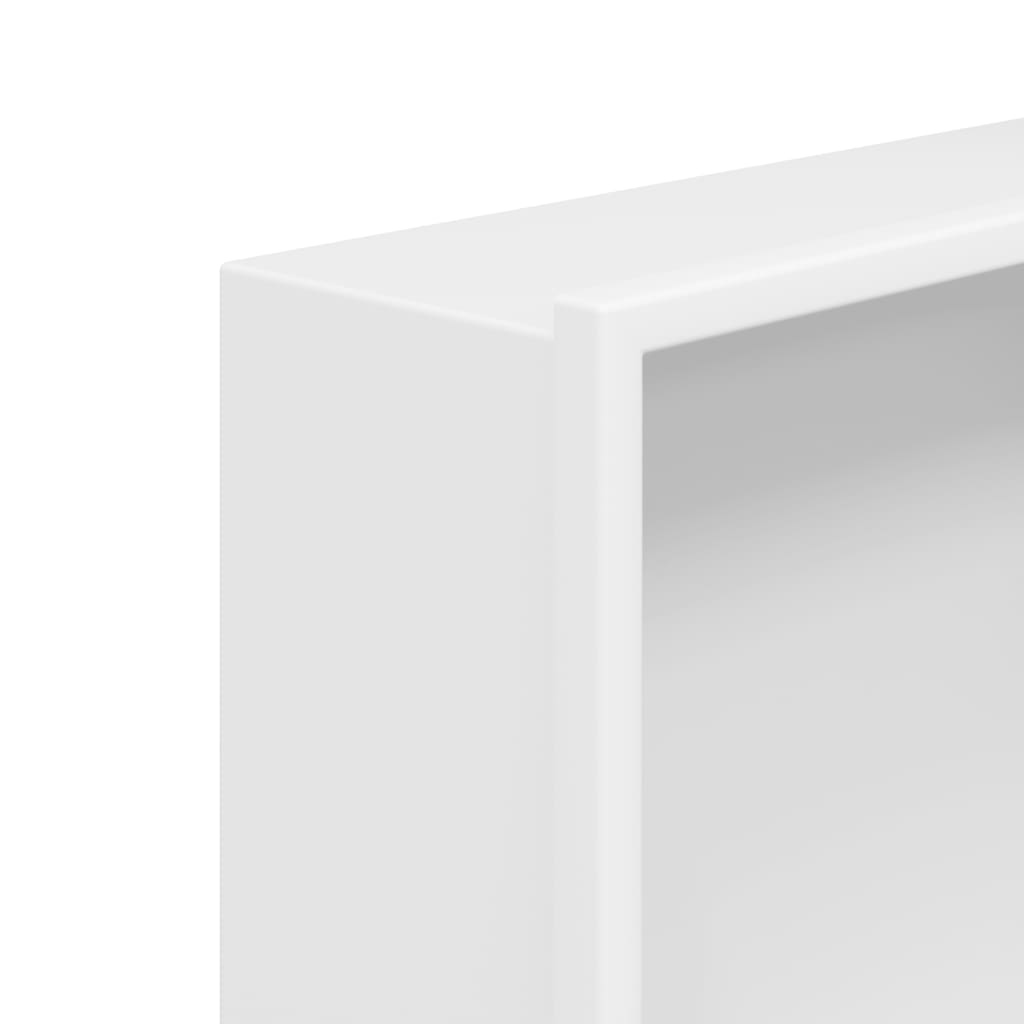 vidaXL Wnęka prysznicowa, biała matowa, 32x62x9 cm, stal nierdzewna