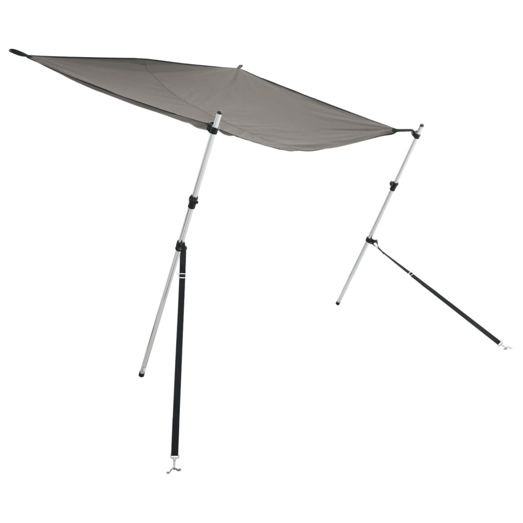 vidaXL Rozbudowa zadaszenia do łodzi, antracyt, 170x170x(113-182,5) cm