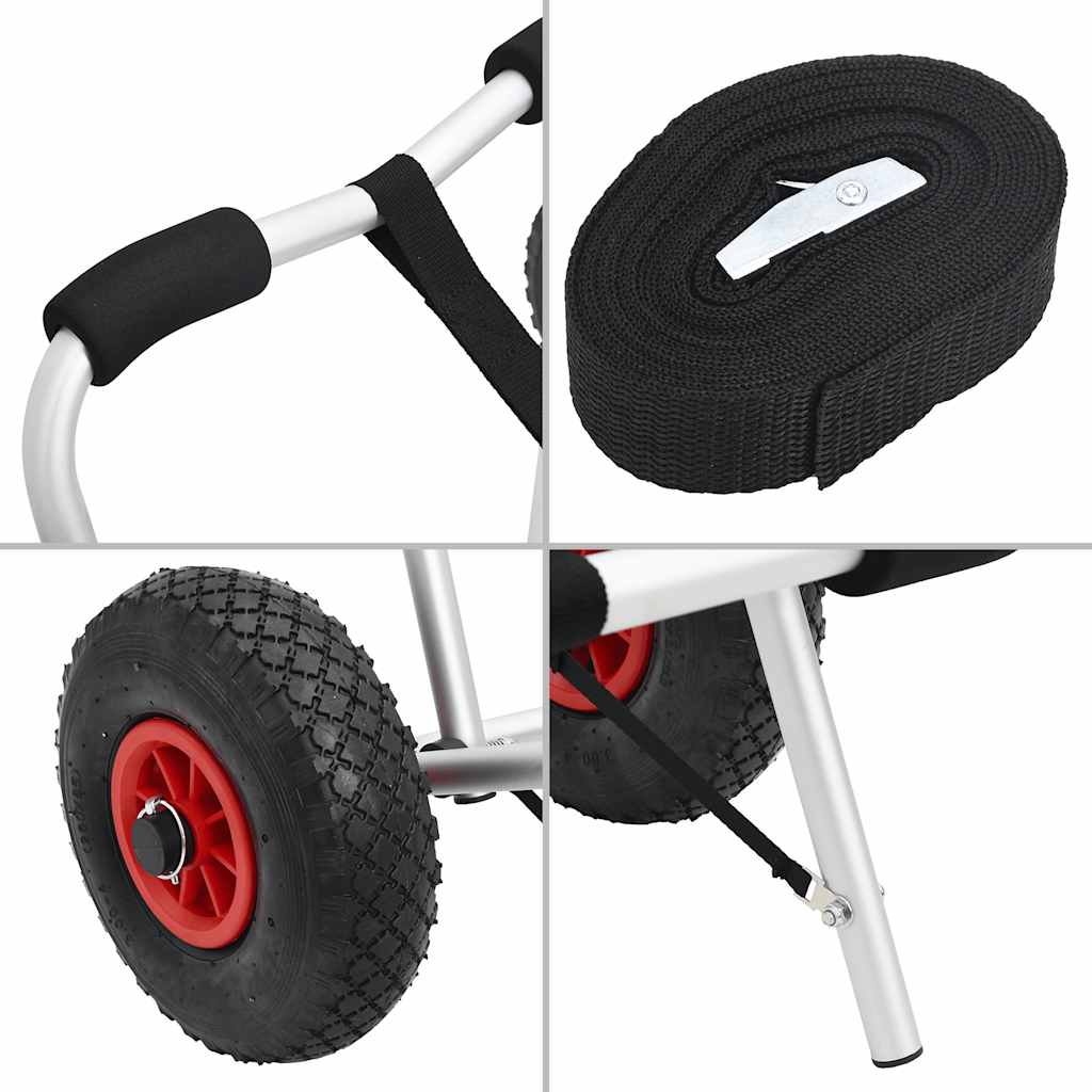 vidaXL Wózek do transportu kajaka, składany, 45 kg, aluminiowy