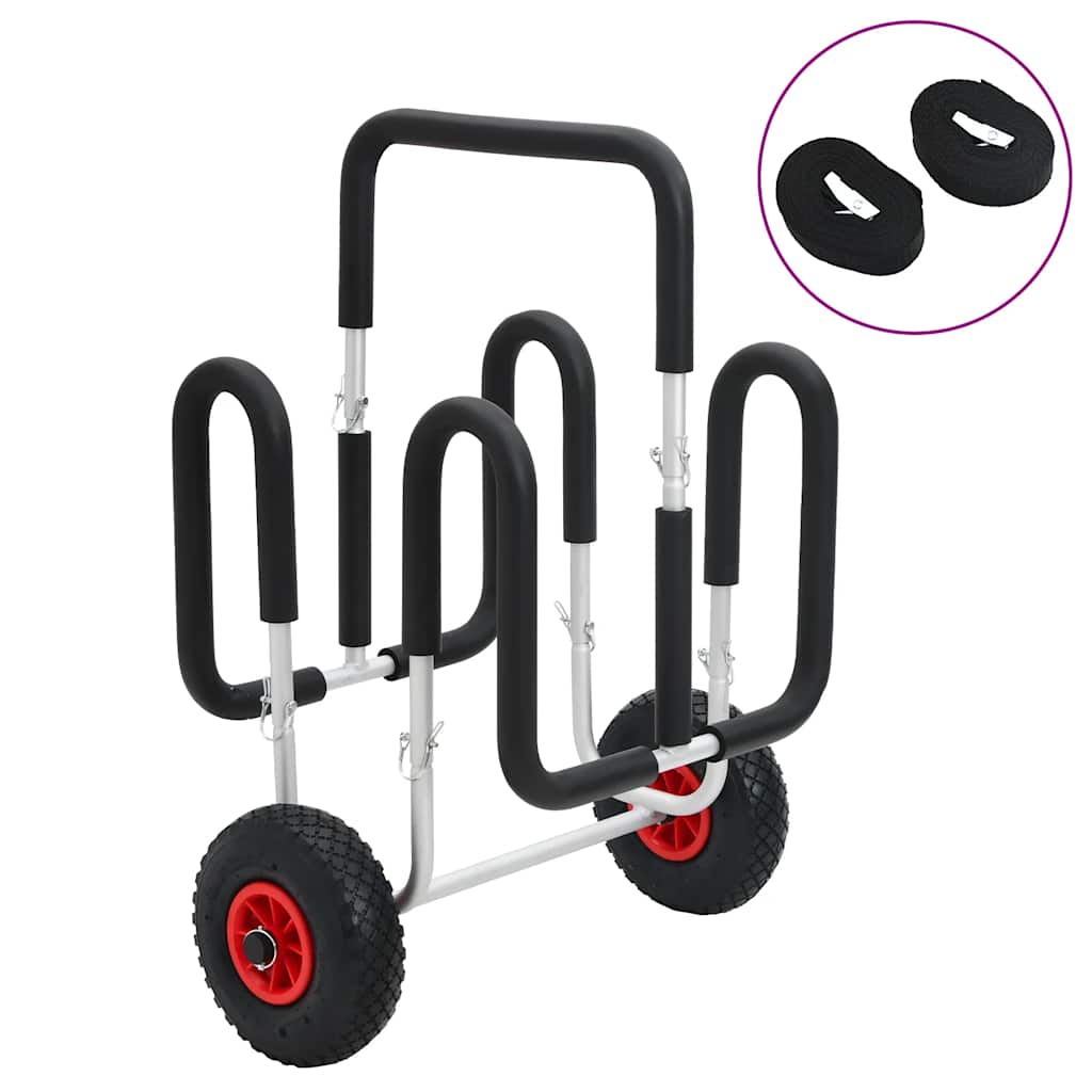 vidaXL Wózek SUP na 2 deski surfingowe, 90 kg, aluminiowy