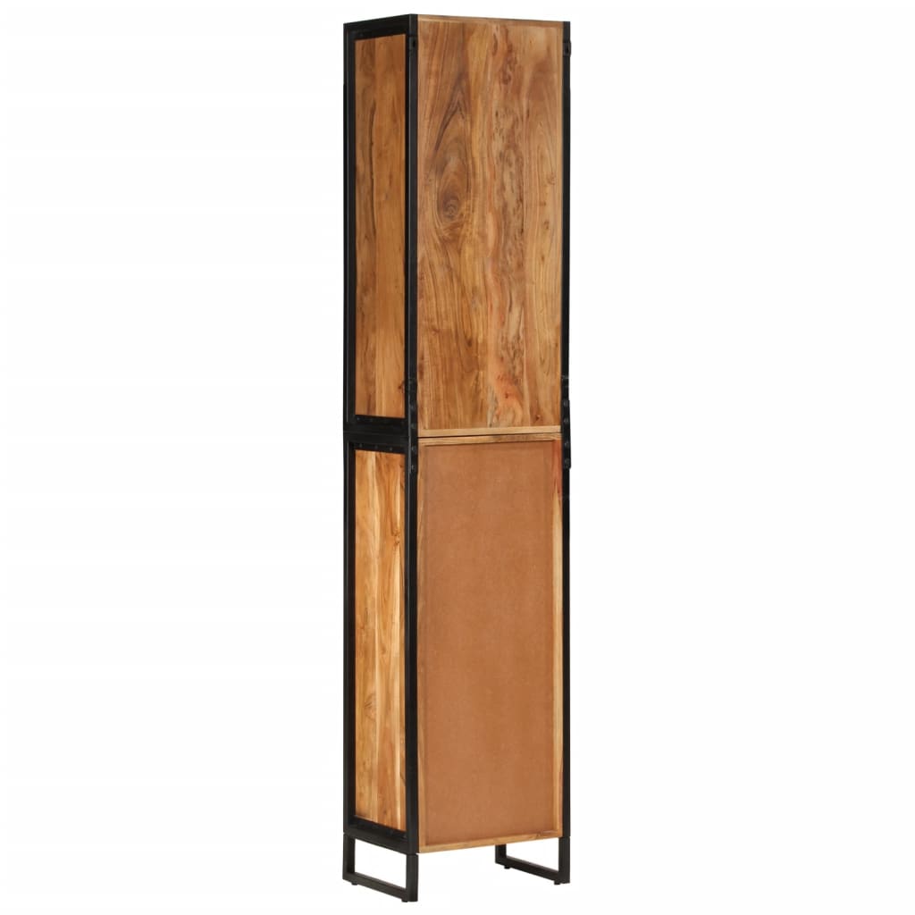 vidaXL Szafka łazienkowa, 40x27x190 cm, żelazo i lite drewno akacjowe