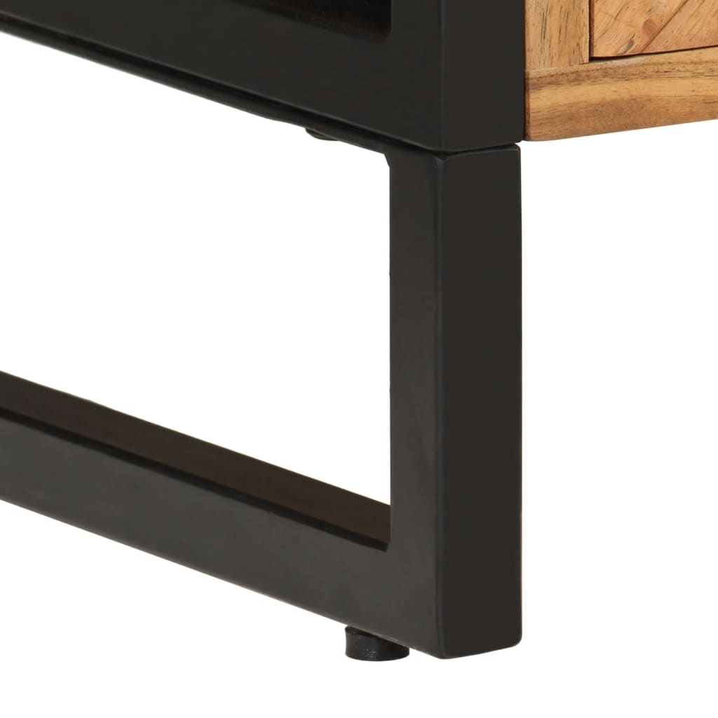 vidaXL Szafka łazienkowa, 40x27x190 cm, żelazo i lite drewno akacjowe