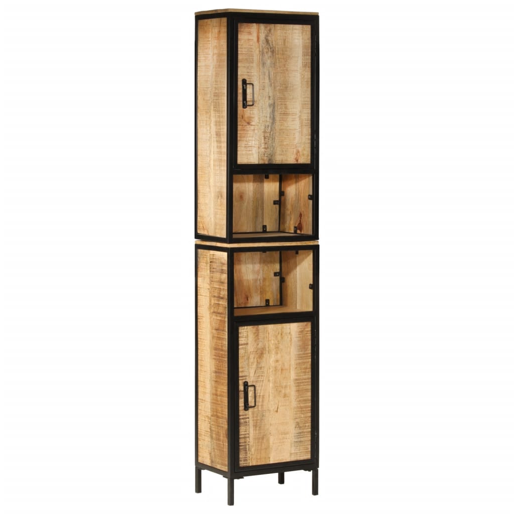 vidaXL Szafka łazienkowa, 40x27x180 cm, żelazo i lite drewno mango