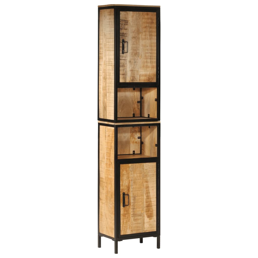 vidaXL Szafka łazienkowa, 40x27x180 cm, żelazo i lite drewno mango