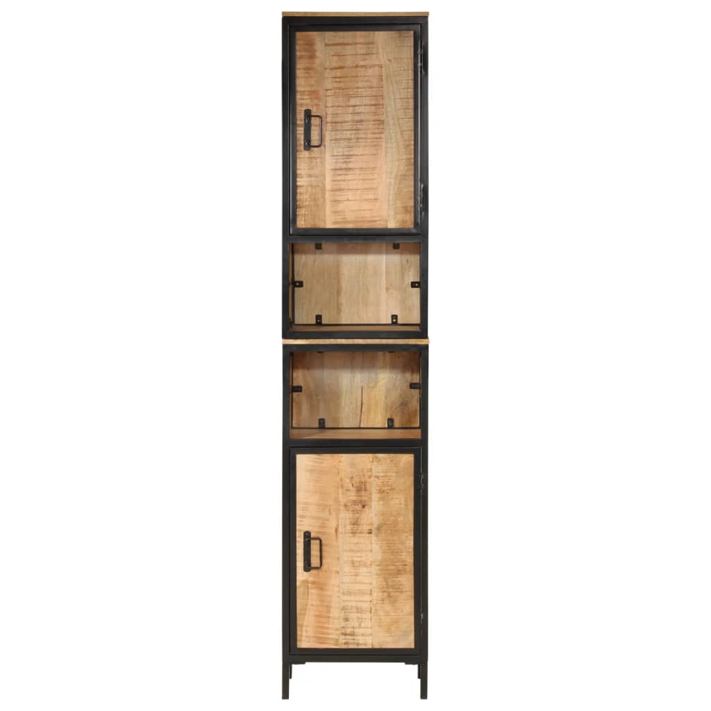 vidaXL Szafka łazienkowa, 40x27x180 cm, żelazo i lite drewno mango
