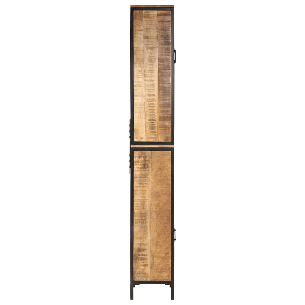 vidaXL Szafka łazienkowa, 40x27x180 cm, żelazo i lite drewno mango