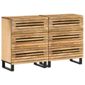 vidaXL Szafki, 2 szt., 60x34x75 cm, surowe drewno mango
