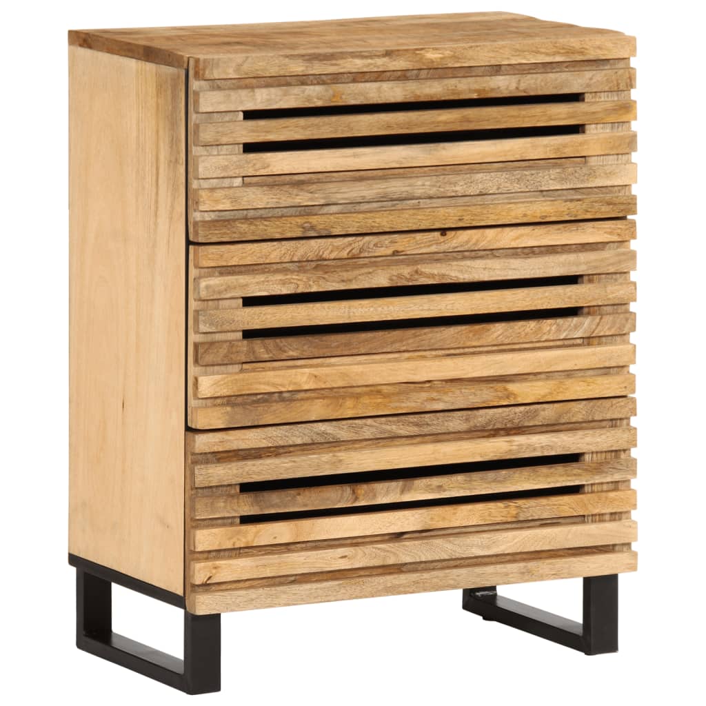 vidaXL Szafki, 2 szt., 60x34x75 cm, surowe drewno mango