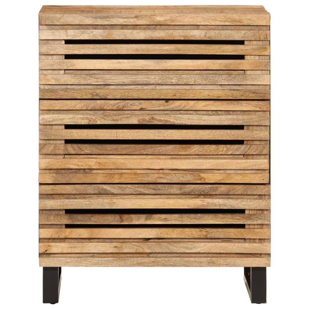 vidaXL Szafki, 2 szt., 60x34x75 cm, surowe drewno mango