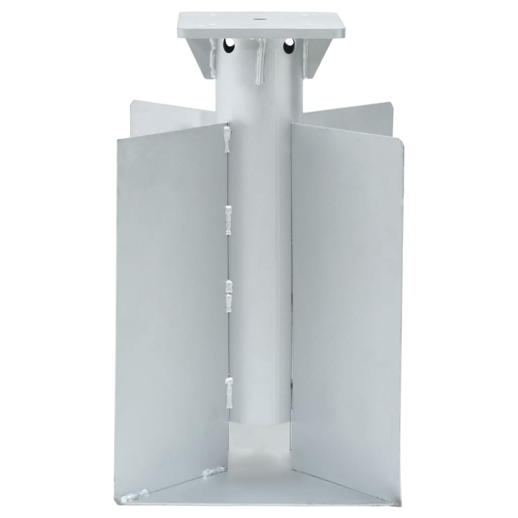 vidaXL Podstawa pod parasol, in-ground, srebrna, 27,5x27,5x45 cm, stal