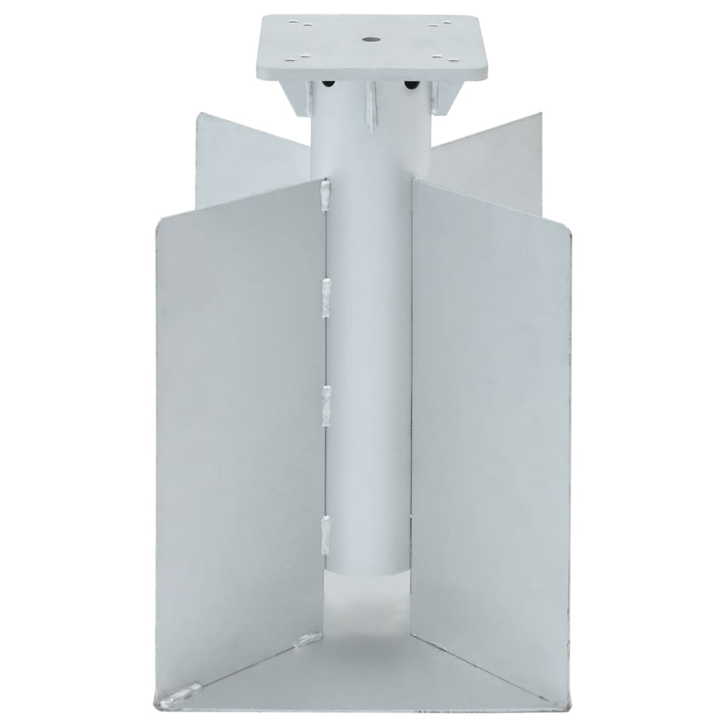 vidaXL Podstawa pod parasol, in-ground, srebrna, 27,5x27,5x45 cm, stal